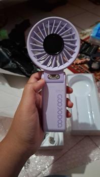 Product Review of GOOJODOQ GFS003 Folding Mini Fan 4000 MAH With Smart LED Screen Display 100 Level Speed - Kipas Mini from a**l 0
