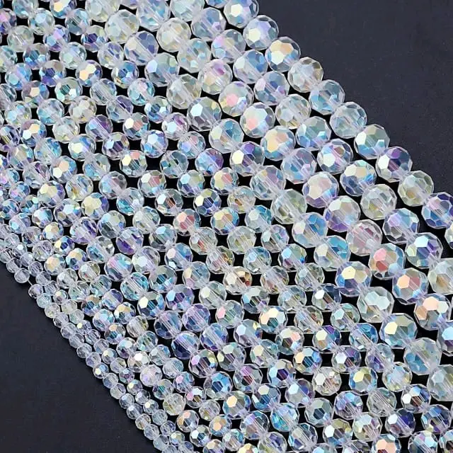 crystal ceko putih per renteng berkilau premium size 4mm 6mm 8mm 10mm