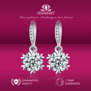 OS1-E11 Anting Wanita Cranberry Jewelry Premium Lapis Platinum Anti Luntur Anti Berubah Warna Garansi 1 Tahun Resmi Size Adjustable Kualitas Grade Terbaru Aksesoris Perhiasan Anting Nikah Permata VVS1 Elegan COD