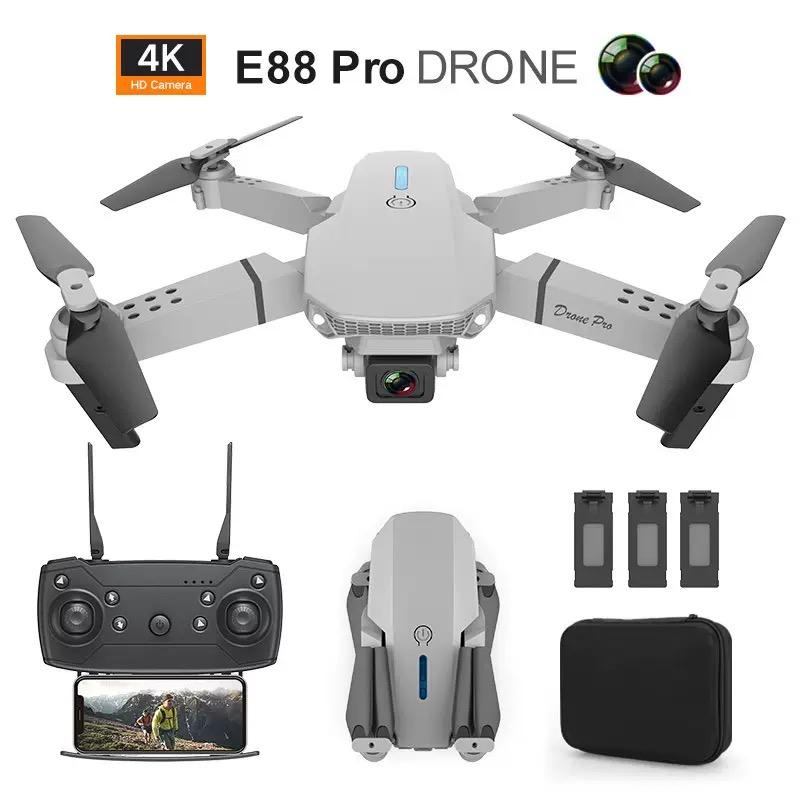 DJI โดรน E88 Pro 2025 โดรนมุมกว้าง HD 4K กล้องปรับระดับความสูง WIFI FPV โดรนควอดคอปเตอร์พับได้ ของเล