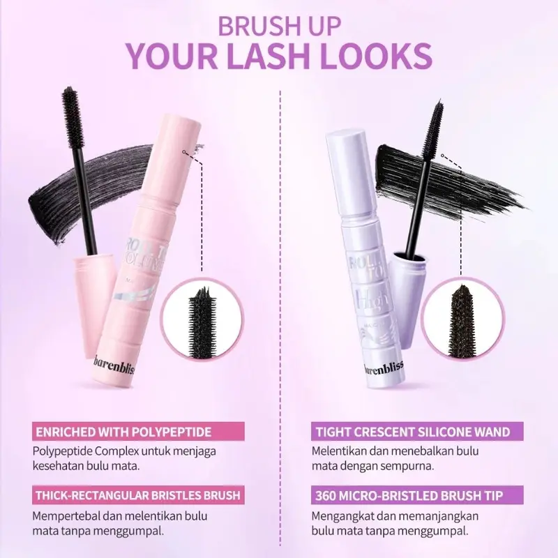 BNB BARENBLISS Roll to Volume Mascara | Roll To High Mascara | Roll To Length Mascara | ROLL TO CLEAN MASCARA REMOVER MASKARA 7