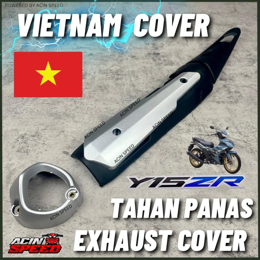 YAMAHA Y15ZR Ekzos Cover/ Exhaust Muffler Protector Cover/ End Cap Black/ Exhaust Cover/ Exhaust Cover Y15 Y16/ Red Leo Exhaust Ts racing espada tobaki Motorcycle Accessories