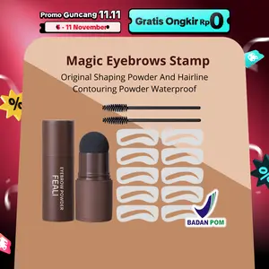 【READY STOCK】FEALI Eyebrow Powder Cetakan Alis Instan Eyebrow Stamp Alis Stempel Alis Bedak Alis Waterproof dengan 10 Model Cetakan Alis