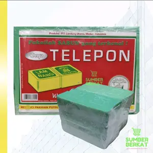 Sabun cuci batangan cap TELEPON isi 6 untuk pakaian Putih dan Warna