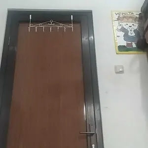 Kapstok 7 Hook Gantungan Baju Tas Belakang Pintu Steel Clothes Hanger Serbaguna Cantolan Tanpa Sekrup Bor Paku