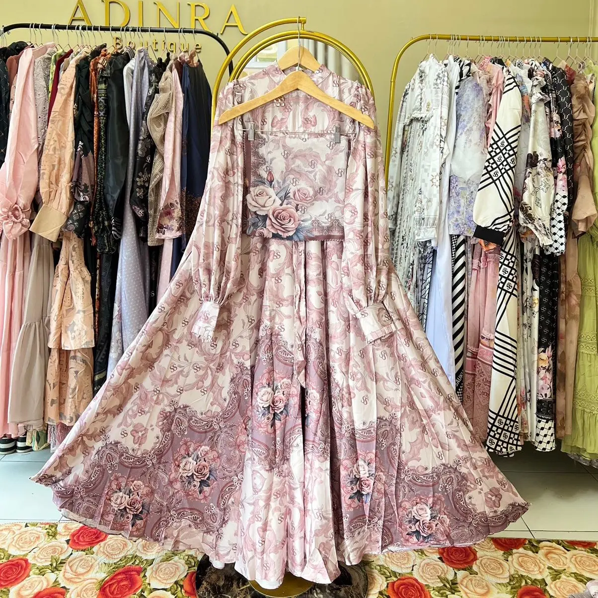 Dress printing mawar shellasaukia