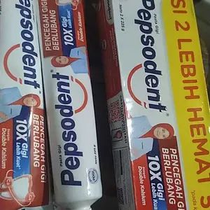 2 PCS PEPSODENT JUMBO 225 Gram Hemat 50% Pencegah Gigi Berlubang 10X Lebih Kuat