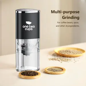 One Two Cups Penggiling Kopi Elektrik Coffee Grinder Adjustable 155ml - ZT-003