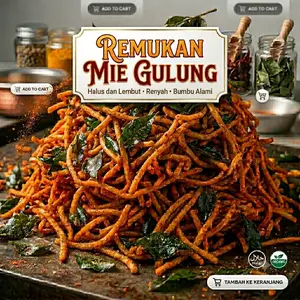 Kremesan mi gulung 1 kg - Makanan Ringan Enak - Noodles, Food