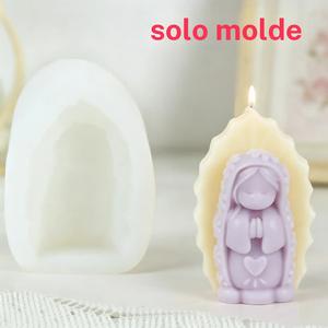 Molde de silicona 3D de la Virgen María, molde para velas con la Madona rezando, para velas aromáticas de cera, jabón, resina y fundición en yeso, decoración del hogar hecha por ti mismo, regalo hecho a mano