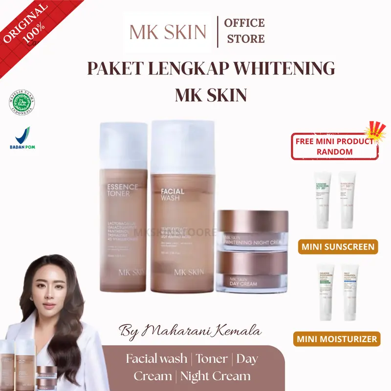 (READY) PAKET WHITENING MK SKIN BY MAHARANI KEMALA - PAKET WHITENING MK SKIN | SKINCARE PENCERAH | KIT PERAWATAN KULIT 0