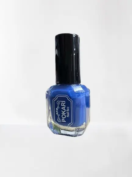 Kutek hala biru tua- Cat kuku aman bervitamin warna biru tua Bebas Alkohol Tanpa Pengharum Tahan Lama Tahan air High Gloss Nail Art Polish cepat Kering
