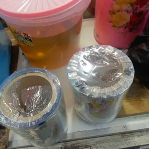 CUP SEALER DAUN TEH POLOS BUAH KARTUN DRINK LABUBU DORAEMON -/+1000CUP - PLASTIK LID SEALER CUP