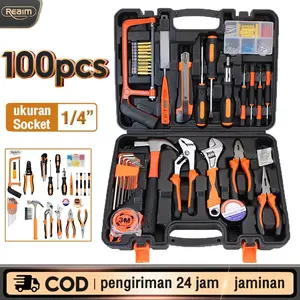 REAIM Hand Toolset 112PCS Tool Kit Alat Rumah Tangga Tool Kit Set Toolkit toolbox REAIM-Gjtz112 toolbox fullsettekiroteknik