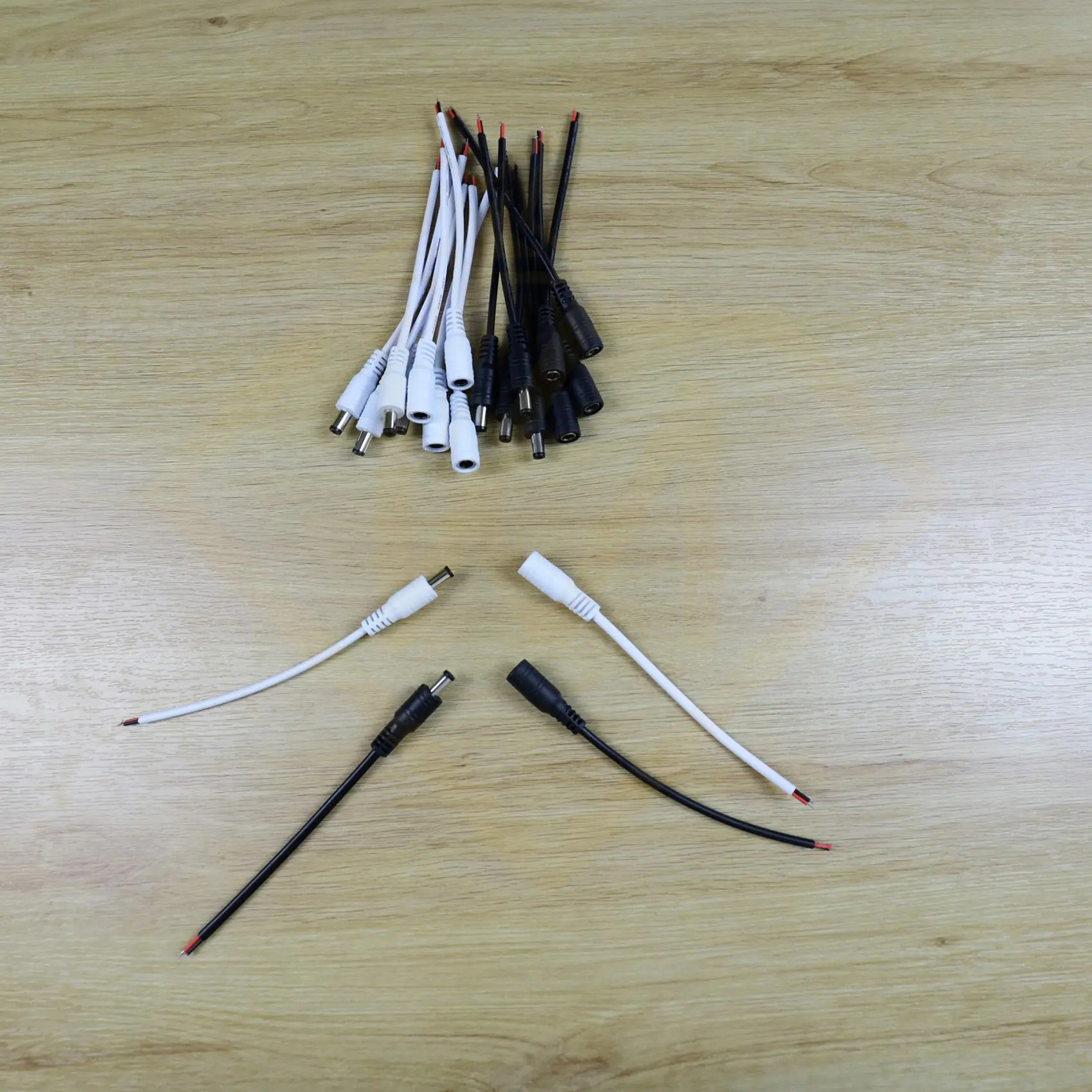 (Loại có dây) Jack nối, Rắc nối nhanh DC đầu tròn cổng Domino 5.5mm (Đực - Cái) chuyên dụng cho adapter camera, máy tính