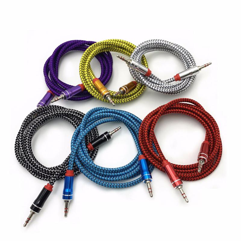 [ PRO7 ]- Kabel Aux 1 1 Kabel Audio 1in1 1X1 / 1 IN 1 Jack 3.5mm KABEL AUDIO PANJANG 1 METER / 2 meter  BAHAN TEBAL TALI SEPATU KUNINGAN 2