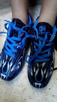 Product Review of Children's football spiked shoes boys and girls' football shoes sports anti slip outdoor/indoor sports shoes Sneakers from m**a 1