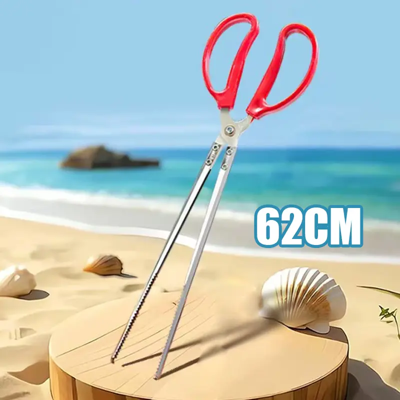 62cm Penjepit Crab Stainless Alat Jepitan Penjepit Sampah Serbaguna Alat Capit Tongs Flat Gunting Seafood