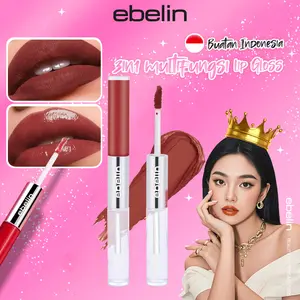 ebelin #003 MOCHA MADNESS 3in1 Lip Gloss Dual-ended Liquid Lipstik Lip Velvet Matte Velvet High Pigment Tahan lama lip gloss