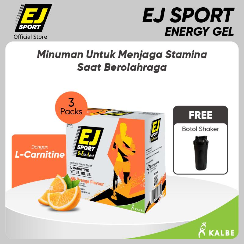 EJ Sport Orange 3 Pack - Energy Gel + Free Gift 1