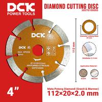Gambar DCK Diamond Saw Blade 4 Inci / Mata Potong Diamond Turbo (Keramik), Granit, Marmer, Universal 105, 112, 115 mm dari DCK Power Tools Indonesia Kota Administrasi Jakarta Barat 5 Tokopedia