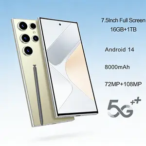 [COD Kilat] S.25 Ultra++ Handphone Android 7.5inci Layar Penuh ORI 16GB+1TB 8000mAh FastCharge Android14 72MP+108MP Gaming Phone 5G Snapdragon