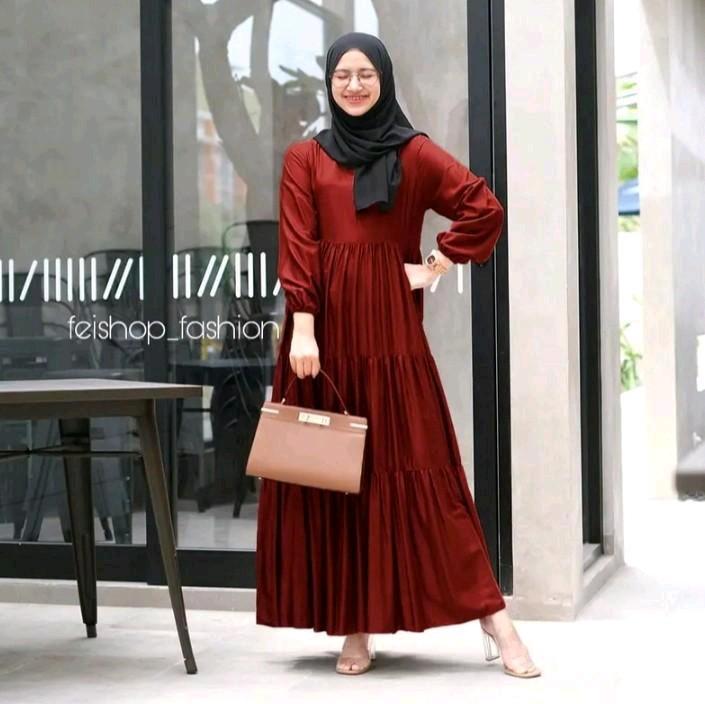 Product Introduction of (promo) gamis canda rempel susun airflow premium/ gamis polos busui terlaris 2024/gamis premium/ gamis muslim 13