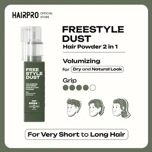 HAIRPRO Freestyle Dust 2 in 1 - Hair Powder Styling & Volumizing 10gr Untuk Memberikan Volume Pada Rambut, Rambut Anti Lepek powder  rambut