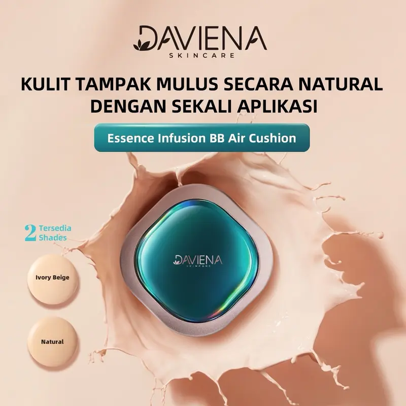 ESSENCE INFUSION BB AIR CUSHION DAVIENA SKINCARE Kontrol Minyak Pengecil Pori-pori Medium Coverage 1