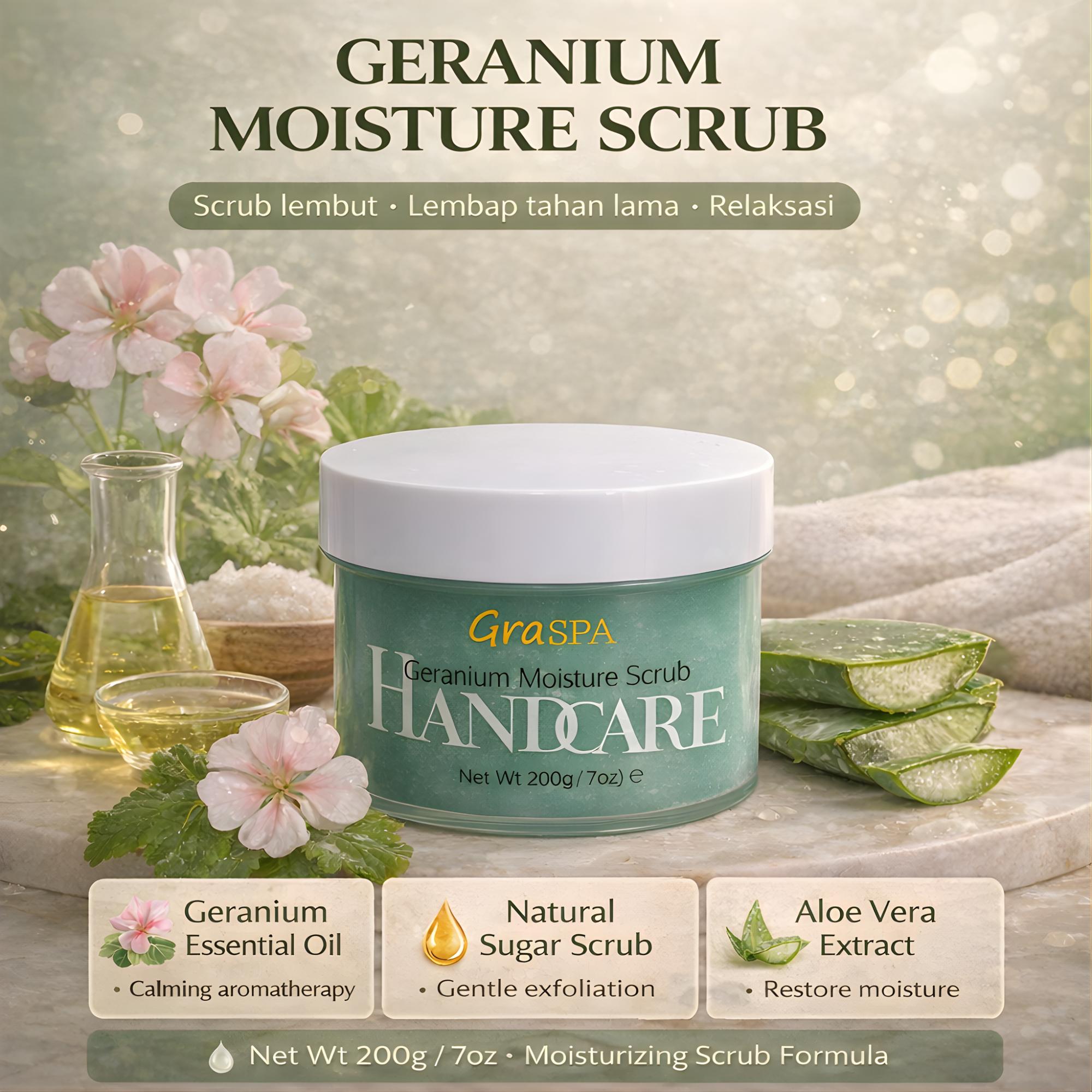 GraSPA-HAND SCRUB-Hand Care Geranium Moisture Scrub