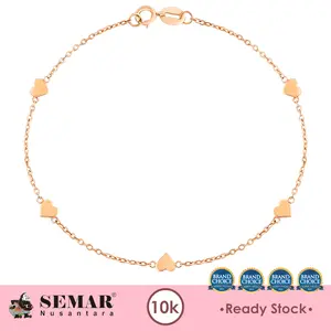 Gelang Emas Dainty Sweet Heart Gold 10K Semar Nusantara