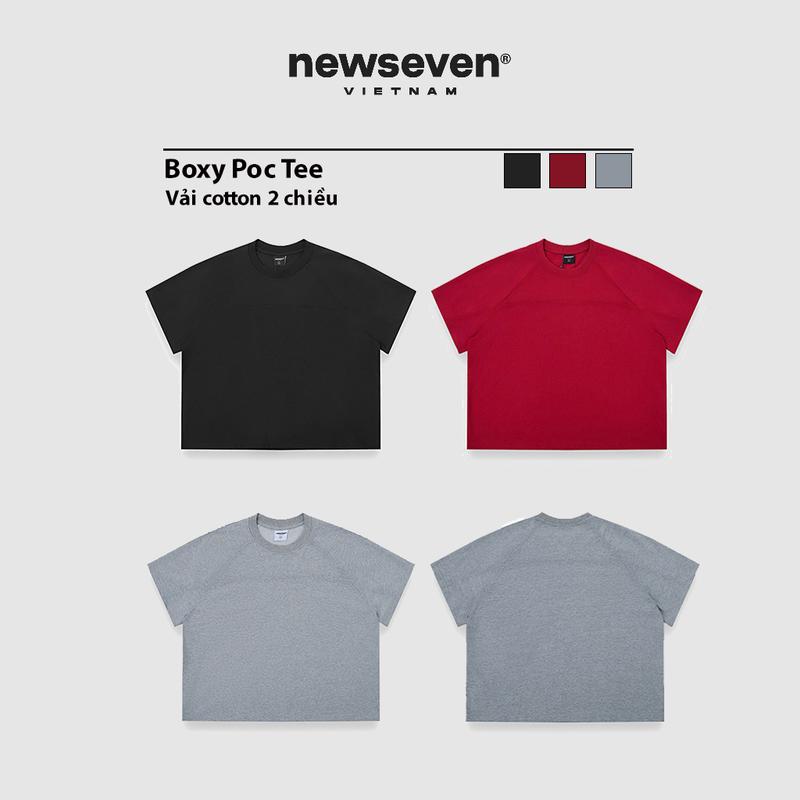 Áo Thun Form Boxy NEWSEVEN Boxy Poc Tee Cotton NAT.478