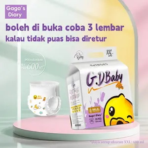 Gaga's Diary Popok Bayi Tipis Slim Anti Ruam Kulit Absorpsi Cocok untuk bayi 6-12-24 bulan newborn bayi popok promo hari ini  murah  official store  diapers pants 1 lusin