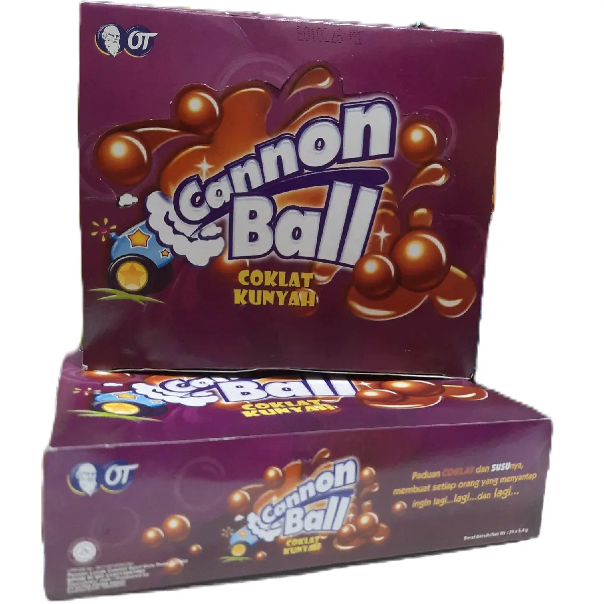 cannon ball coklat kunyah