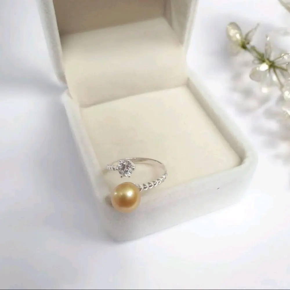 cincin perak mutiara air laut asli lombok