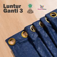 Gambar Gorden Minimalis Jendela dan Pintu Jacquard Emboss - Sapphire Blue, 115x120 dari Rosanna Online Kab. Bandung 1 Tokopedia