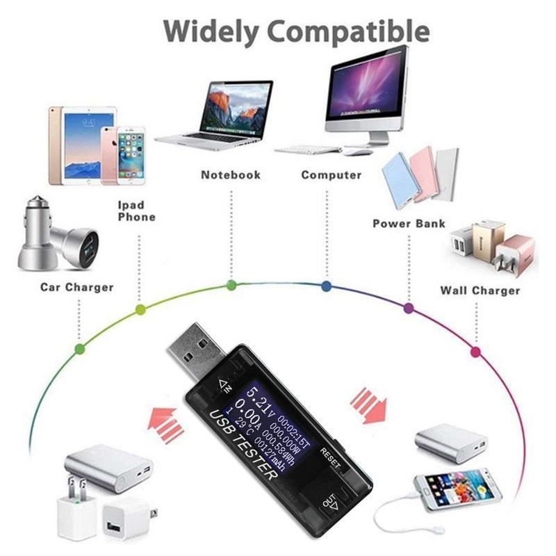 Product Introduction of 8 In1 QC2.0 3.0 4-30V Electrical Power USB Capacity Voltage Tester Current Meter Monitor Voltmeter Ammeter 43