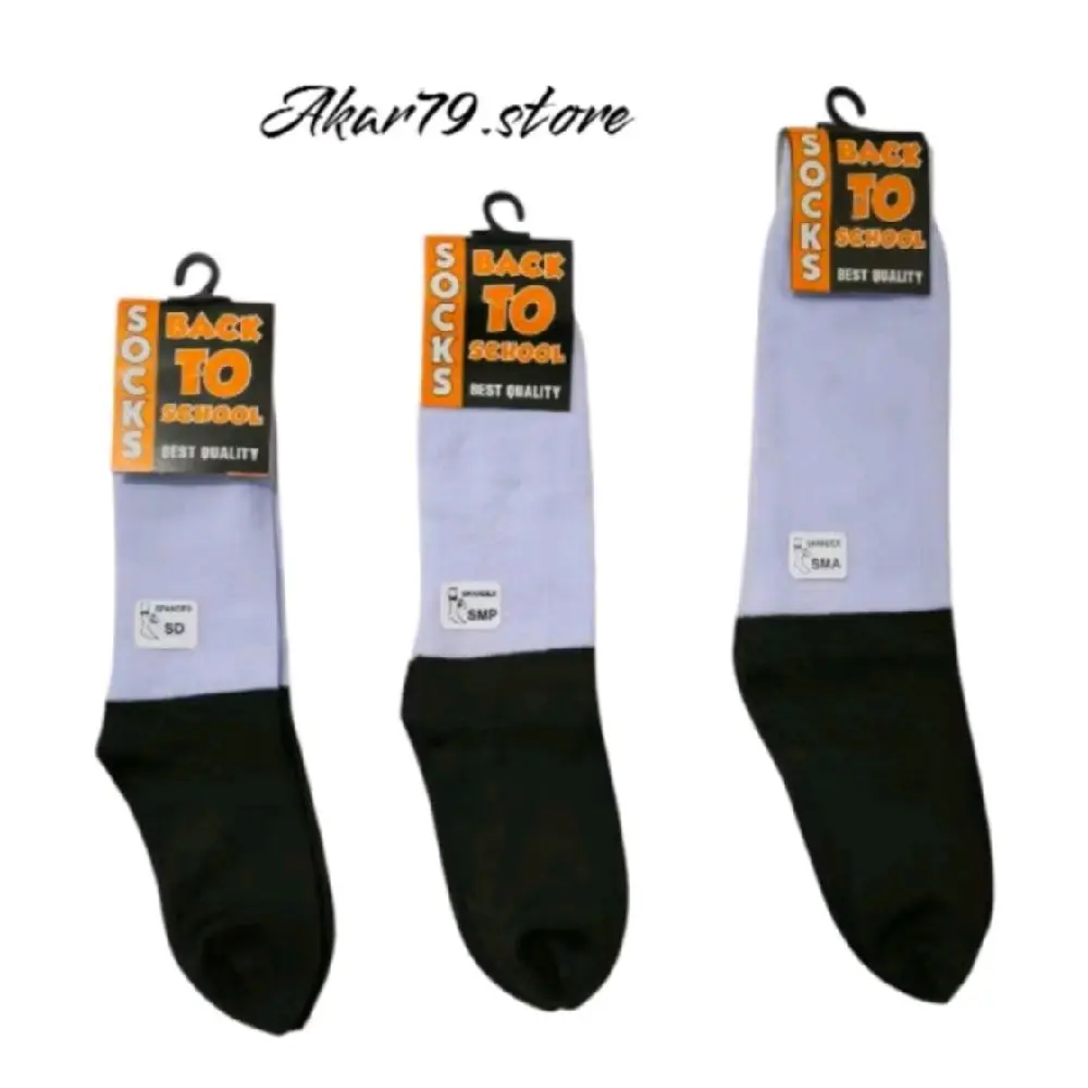 KAOS KAKI PUTIH HITAM,ATRIBUT PERLENGKAPAN SERAGAM ANAK SEKOLAH SD SMP SMA
