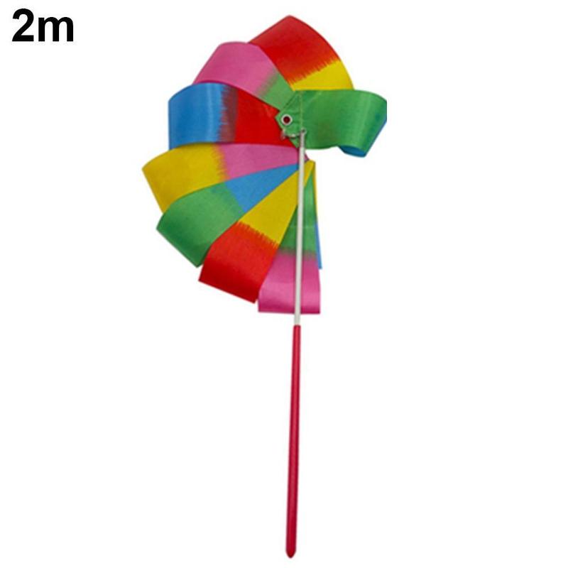 Product Introduction of 2M 4M Colorful Dance Ribbon Gym Rhythmic Art Gymnastic Streamer Gymrama Ribbo Stick Rod X3Z0 43