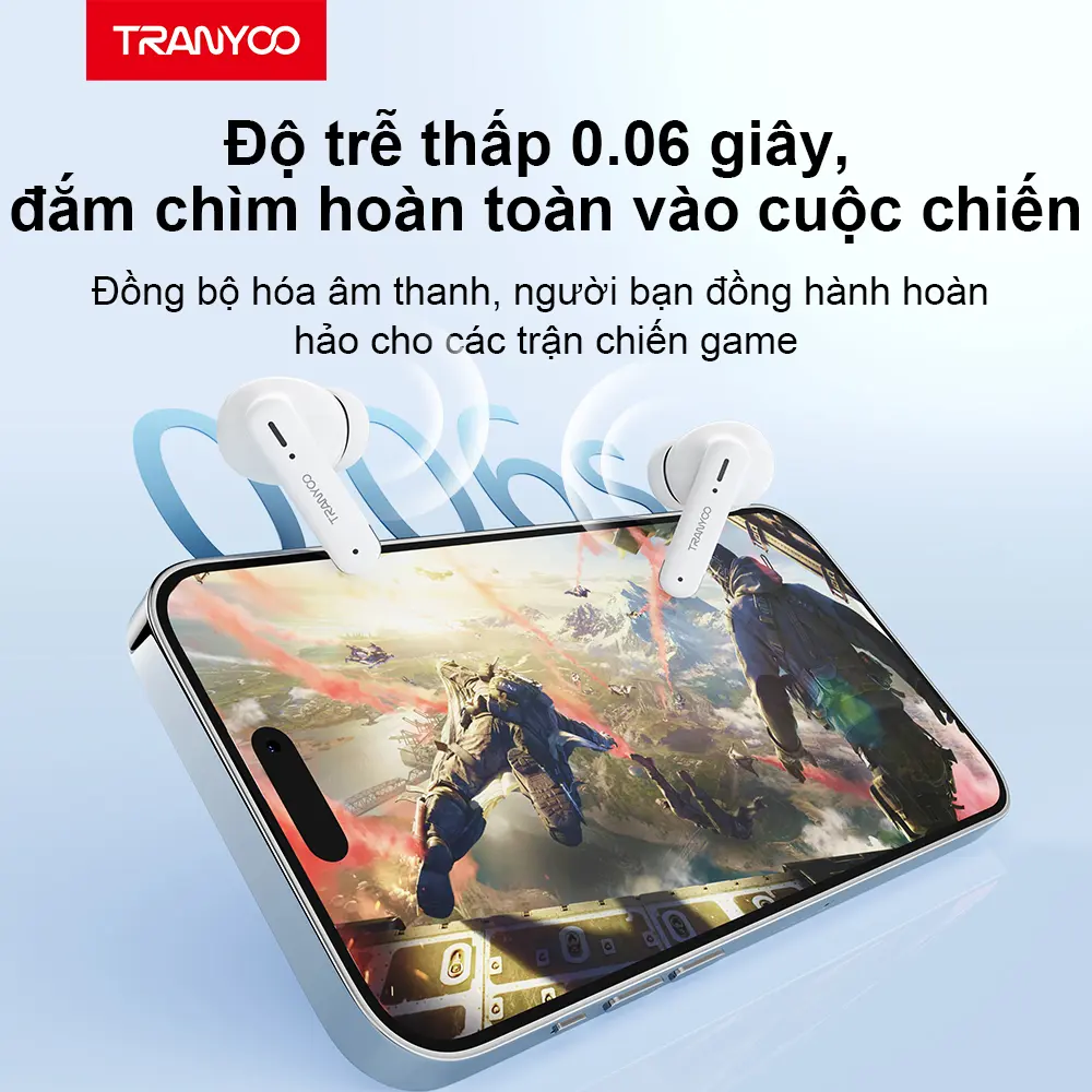 TRANYOO Tai Nghe Bluetooth TRANYOO T-M26 Bluetooth 5.3 Khử Tiếng Ồn Thông Minh Chức Năng Nghe Gọi Chơi Game Thời Lượng Pin Lên Đến 6 Giờ - Bảo Hành Chính Hãng Nhét Tai Nghe Nhạc Earphone di động trong tai bass sound | BigBuy360 - bigbuy360.vn TRANYOO Tai Nghe Bluetooth TRANYOO T-M26 Bluetooth 5.3 Khử Tiếng Ồn Thông Minh Chức Năng Nghe Gọi Chơi Game Thời Lượng Pin Lên Đến 6 Giờ - Bảo Hành Chính Hãng Nhét Tai Nghe Nhạc Earphone di động trong tai bass sound | BigBuy360 - bigbuy360.vn