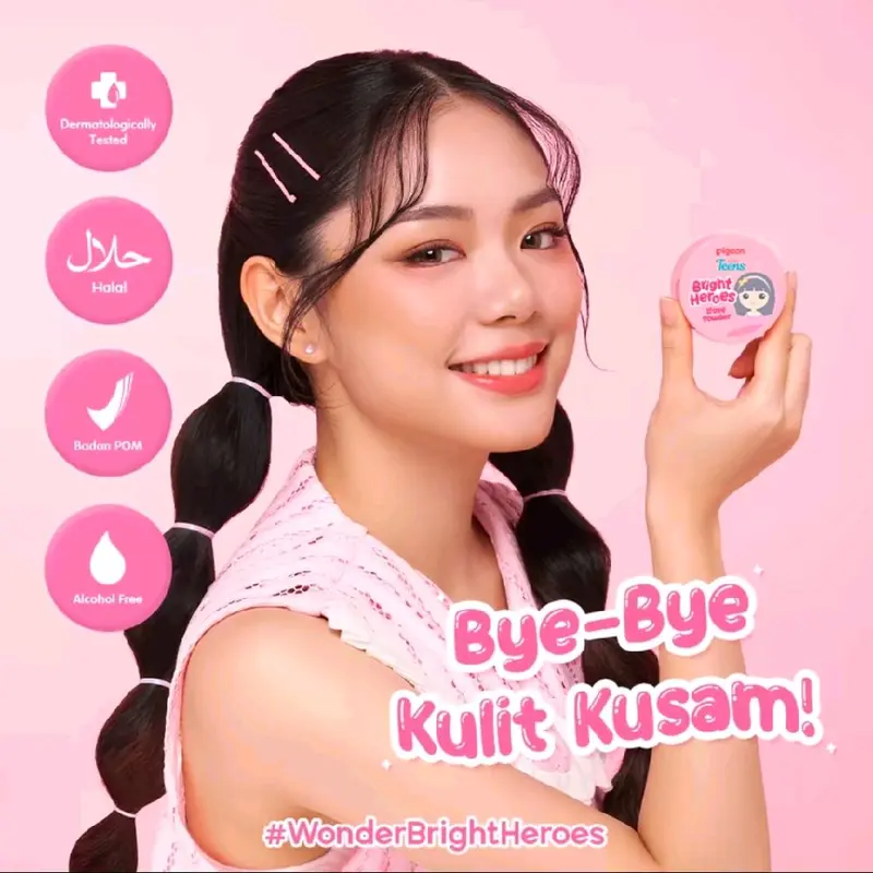 Pigeon Teens Bright Heroes Series | Moisturizer | Toner | Sleeping Mask | Micellar Water | Body Serum | Serum | Loose Powder 4