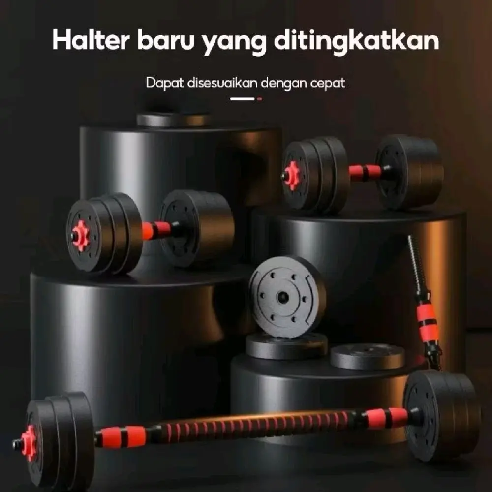 DUMBELL SET PERALATAN FITNES BARBEL SET 15 KG 20 KG 50 KG SET LENGKAP