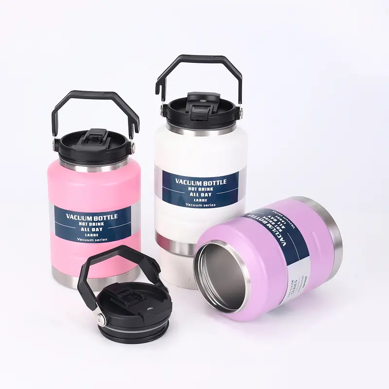 Bình nước thể thao cầm tay dung tích lớn mới 304 bằng thép không gỉ giữ nhiệt nhiều giờ 2