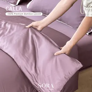SORA Calla Quilt Cover - Premium Bamboo Lyocell 300TC Penutup Selimut Dalam Inner Duvet Bedcover Goose Feel Bulu Angsa Tebal Empuk Fluffy