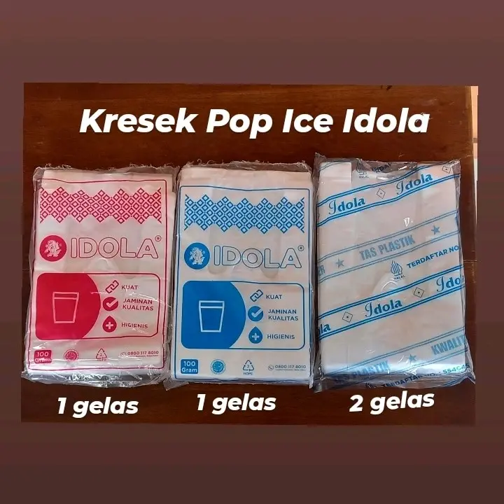 Kantong Kresek Pop Ice Idola(1 gelas & 2gelas) 0