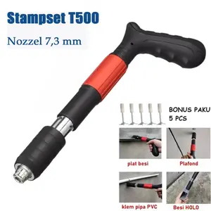 Mini Stampset T500 Paku Beton Besi Ramset Mesin Stamp Alat Tembak Baja Dinding Semen