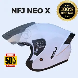 HELM NFJ NEO X 100% ORI Helm Keren Murah dengan Kaca dan Kacamata - Motorcycle