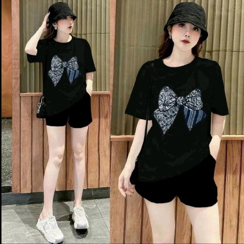 Sét bộ đùi nữ dễ thương _ Quần có túi _ Vải thun tăm hàn mịn đẹp thấm mồ hôi mặc mát thoải mái _ Không ưng báo shop nhận lại đủ tiền hàng 2 bên cùng vui vẻ _ XINH shop _ Women Top Voi Nhung set botieuthu essentials