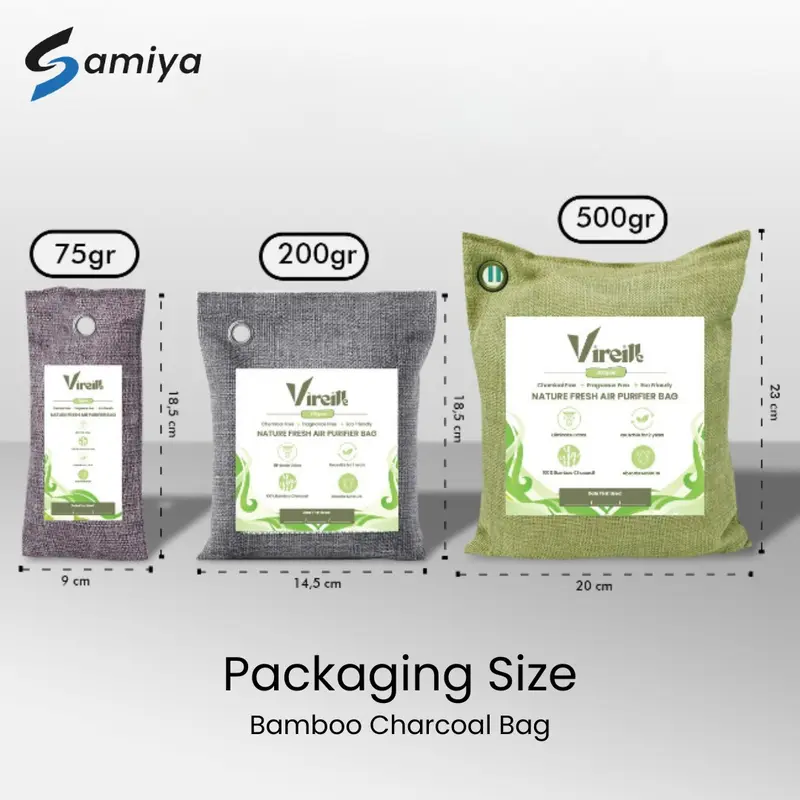 Vireille bamboo charcoal air purifier bag penyerap bau ruangan pembersih udara 1