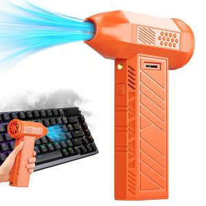 電動圧縮空気ダスター-15,0000 RPM充電式コードレスターボブロワー、車、PC、キーボード、家庭用および屋外用のポータブルエアブロワーガン（圧縮空気缶の代わり）
